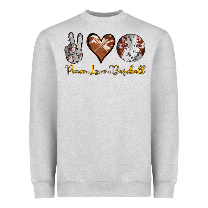 Peace Love Baseball Heavyweight Sweatshirt by RanaPortraitStore | Teevron