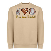 Mushroom peace love baseball Heavyweight Sweatshirt - RanaPortraitStore