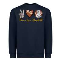 Navy peace love baseball Heavyweight Sweatshirt - RanaPortraitStore