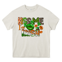 Cream Kiss me i am irish St. Patrick's Day Heavy Core Tee - CowGirlArtShop