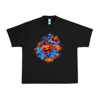 Black halloween pumpkin patch  5 Urban Heavy Tee - BundleAndBundleShop