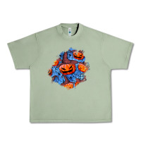 Oil Green halloween pumpkin patch  5 Urban Heavy Tee - BundleAndBundleShop
