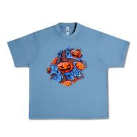Pebble Blue halloween pumpkin patch  5 Urban Heavy Tee - BundleAndBundleShop