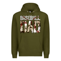 Army Green no background baseball dad Premium Hoodie - Jasminsmagicworld