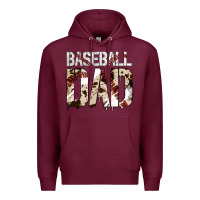 Burgundy no background baseball dad Premium Hoodie - Jasminsmagicworld