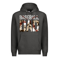Charcoal Heather no background baseball dad Premium Hoodie - Jasminsmagicworld