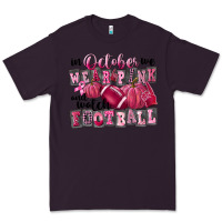 Plum in october we wear pink and watch football Premium Tee - FaDigitalArtStudio