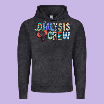 Dialysis Crew Vintage Hoodie Designed By Cowhidedigitalart