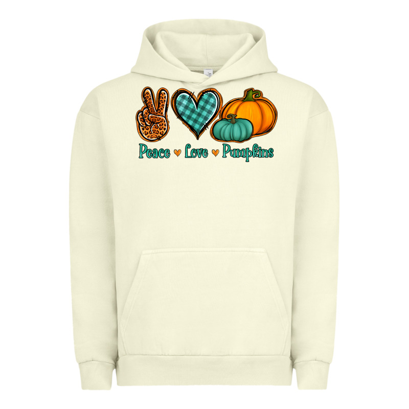 Peace Love Pumpkins Urban Hoodie by Jasminsmagicworld | Teevron