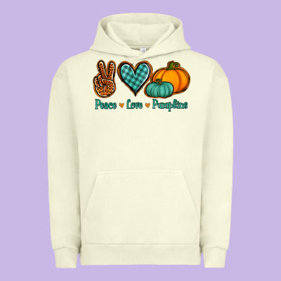 Peace Love Pumpkins Urban Hoodie Designed By Jasminsmagicworld