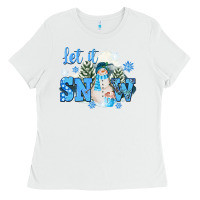 White let it snow christmas Ladies Tee - FaDigitalArtStudio