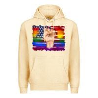 Pina Colada lgbtq flag and american flag with hand Premium Hoodie - Artiststas