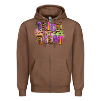 Chestnut Trick or treat Zipper Hoodie - RanaPortraitStore