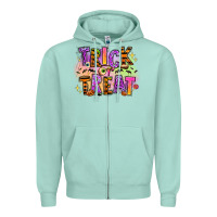 Seafoam Trick or treat Zipper Hoodie - RanaPortraitStore