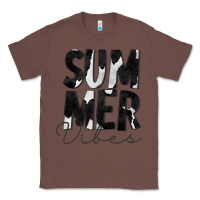 Chestnut Summer Vibes Black White Cowhide Classic Tee - CowCowDesign