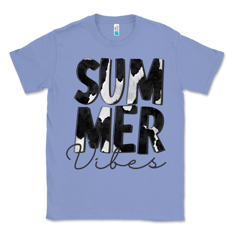 Summer Vibes Black White Cowhide Classic Tee by CowCowDesign | Teevron