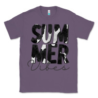 Lavender Summer Vibes Black White Cowhide Classic Tee - CowCowDesign