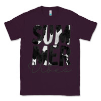 Plum Summer Vibes Black White Cowhide Classic Tee - CowCowDesign