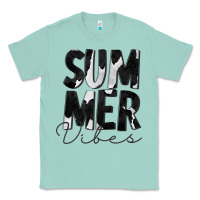 Seafoam Summer Vibes Black White Cowhide Classic Tee - CowCowDesign