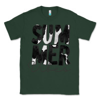 Sports Green Summer Vibes Black White Cowhide Classic Tee - CowCowDesign