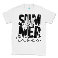 White Summer Vibes Black White Cowhide Classic Tee - CowCowDesign
