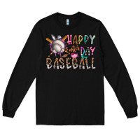 Black happy easter day baseball Long Sleeve Tee - CowhideDigitalArt