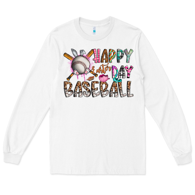 Happy Easter Day Baseball Long Sleeve Tee by CowhideDigitalArt | Teevron