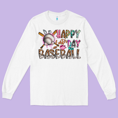 Happy Easter Day Baseball Long Sleeve Tee Designed By Cowhidedigitalart