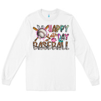White happy easter day baseball Long Sleeve Tee - CowhideDigitalArt