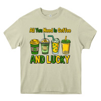 Mossy All you need is coffee and lucky St. Patrick's Heavy Core Tee - HowdyJamesFarm