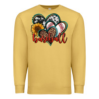 Antique Gold baseball hearts Premium Sweatshirt - Jasminsmagicworld