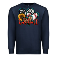 Navy baseball hearts Premium Sweatshirt - Jasminsmagicworld