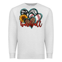 Oatmeal Heather baseball hearts Premium Sweatshirt - Jasminsmagicworld
