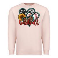 Pale Pink baseball hearts Premium Sweatshirt - Jasminsmagicworld