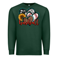 Sports Green baseball hearts Premium Sweatshirt - Jasminsmagicworld
