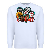 White baseball hearts Premium Sweatshirt - Jasminsmagicworld