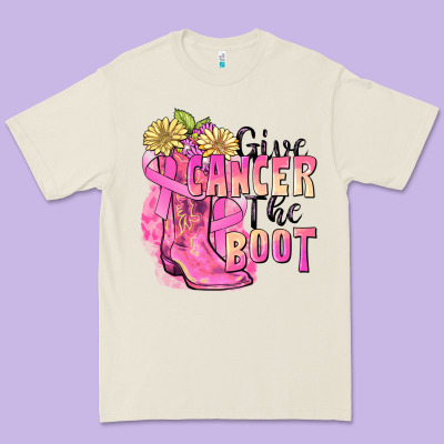 Give Cancer The Boot Premium Tee Designed By Fadigitalartstudio