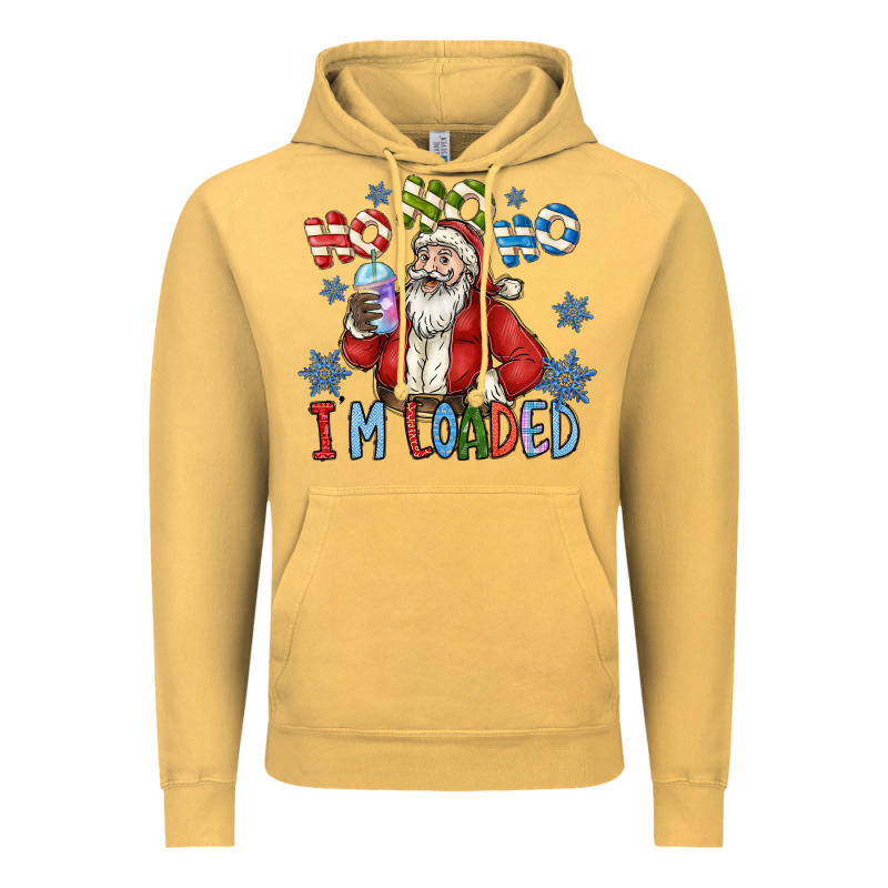 Ho Ho Ho Im Loaded Vintage Hoodie by CowhideDigitalArt | Teevron