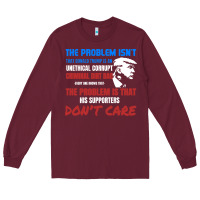 Burgundy criminal dirtbag anti trump Long Sleeve Tee - baoMotion