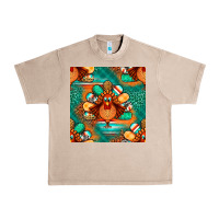 French Oak thanksgiving  turkey seamless pattern Urban Heavy Tee - BundleAndBundleShop