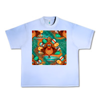 Grape Ice thanksgiving  turkey seamless pattern Urban Heavy Tee - BundleAndBundleShop