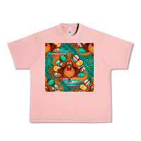 Salmon thanksgiving  turkey seamless pattern Urban Heavy Tee - BundleAndBundleShop