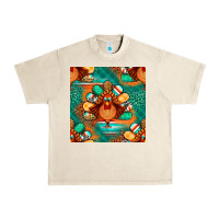 Sandshell thanksgiving  turkey seamless pattern Urban Heavy Tee - BundleAndBundleShop