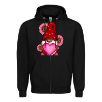 Black Valentine's Day afro gnome Zipper Hoodie - RanaPortraitStore