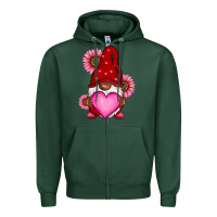 Sports Green Valentine's Day afro gnome Zipper Hoodie - RanaPortraitStore