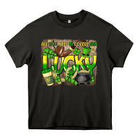 Asphalt All you need is coffee and lucky St. Patrick's Heavy Core Tee - HowdyJamesFarm