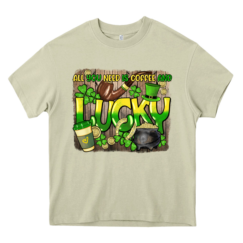 All You Need Is Coffee And Lucky St. Patrick's Heavy Core Tee by HowdyJamesFarm | Teevron
