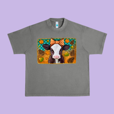 Autumn Baby Cow Urban Heavy Tee Designed By Jasminsmagicworld