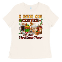 Bone i run on coffee and christmas cheer Ladies Tee - FaDigitalArtStudio