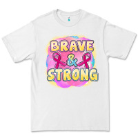 White brave and strong cancer Premium Tee - FaDigitalArtStudio